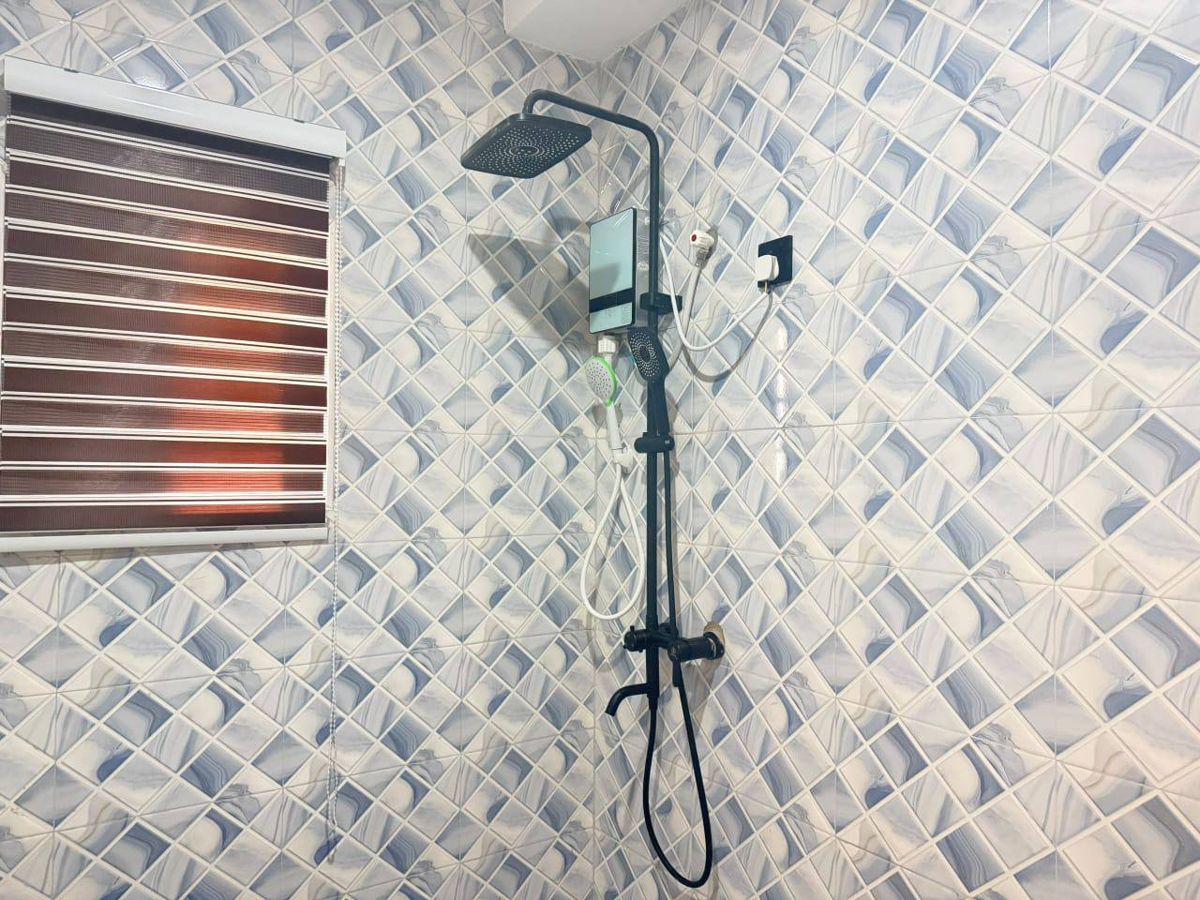 Shower with rain head
